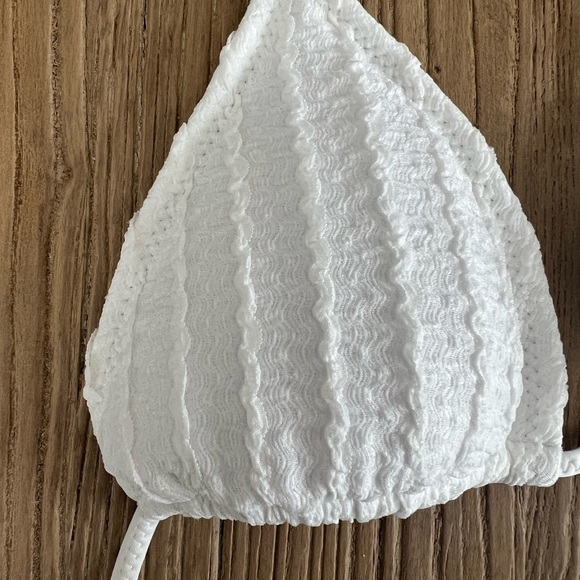 White Ribbed Bikini Top - Picture 5 of 8